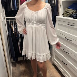 Elegant White Chiffon Dress